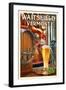Waitsfield, Vermont - the Art of Beer-Lantern Press-Framed Art Print