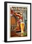 Waitsfield, Vermont - the Art of Beer-Lantern Press-Framed Art Print