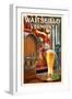 Waitsfield, Vermont - the Art of Beer-Lantern Press-Framed Art Print