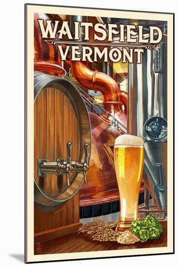 Waitsfield, Vermont - the Art of Beer-Lantern Press-Mounted Art Print