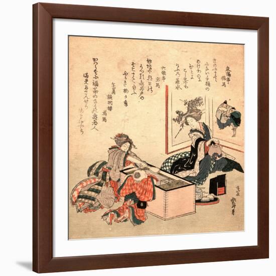 Wakamizu No Fukucha-Katsushika Hokusai-Framed Giclee Print