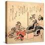 Wakamizu No Fukucha-Katsushika Hokusai-Stretched Canvas