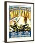 WAKE ISLAND, window card, 1942.-null-Framed Art Print