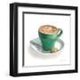 Wake Me Up Coffee II on White-Danhui Nai-Framed Art Print