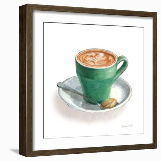 Wake Me Up Coffee II on White-Danhui Nai-Framed Art Print