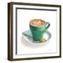 Wake Me Up Coffee II on White-Danhui Nai-Framed Art Print