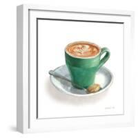 Wake Me Up Coffee II on White-Danhui Nai-Framed Art Print