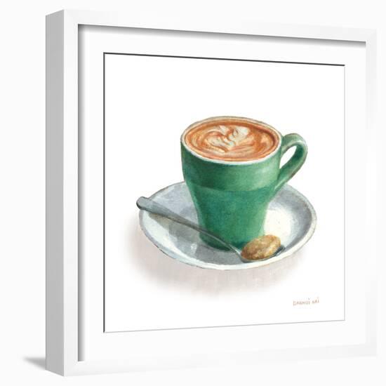 Wake Me Up Coffee II on White-Danhui Nai-Framed Art Print