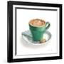 Wake Me Up Coffee II on White-Danhui Nai-Framed Art Print