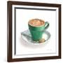 Wake Me Up Coffee II on White-Danhui Nai-Framed Art Print