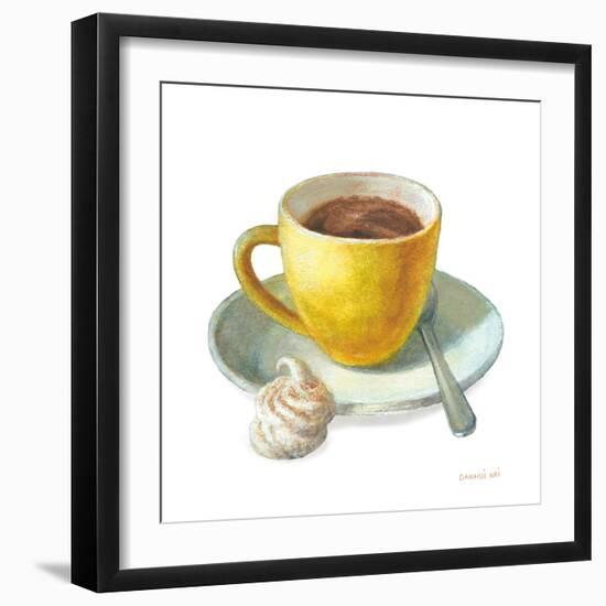 Wake Me Up Coffee IV on White-Danhui Nai-Framed Art Print