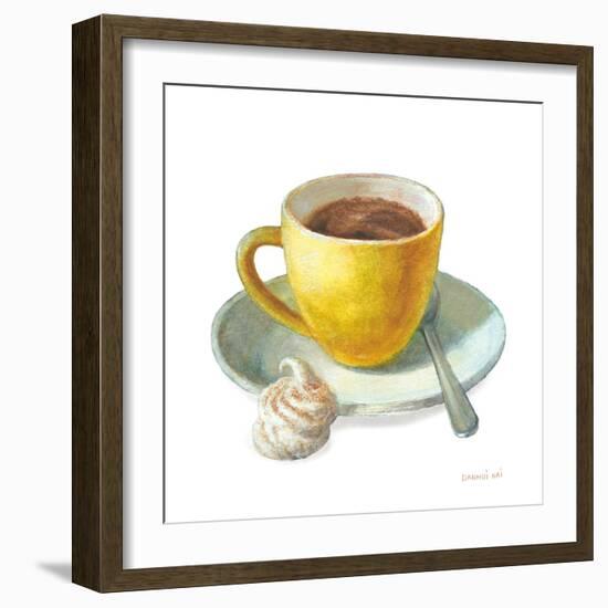 Wake Me Up Coffee IV on White-Danhui Nai-Framed Art Print