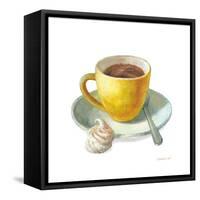 Wake Me Up Coffee IV on White-Danhui Nai-Framed Stretched Canvas