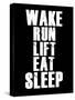 Wake Run Lift Eat Sleep-null-Stretched Canvas