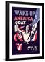 Wake Up America Day-James Montgomery Flagg-Framed Art Print