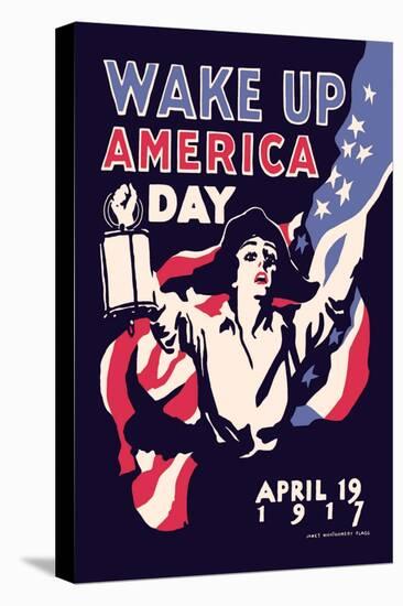 Wake Up America Day-James Montgomery Flagg-Stretched Canvas
