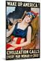 'Wake Up America' Poster-James Montgomery Flagg-Mounted Giclee Print