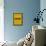 Wake Up and Be Awesome Yellow-NaxArt-Framed Stretched Canvas displayed on a wall