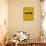 Wake Up and Be Awesome Yellow-NaxArt-Mounted Art Print displayed on a wall