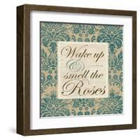 Wake Up and Smell the Roses-Elizabeth Medley-Framed Art Print