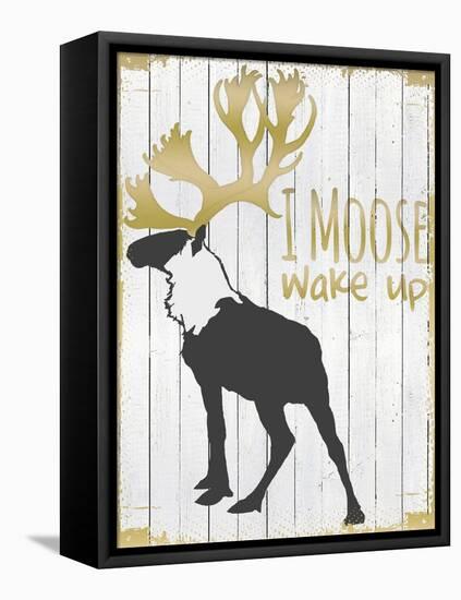 Wake Up Moose-null-Framed Stretched Canvas