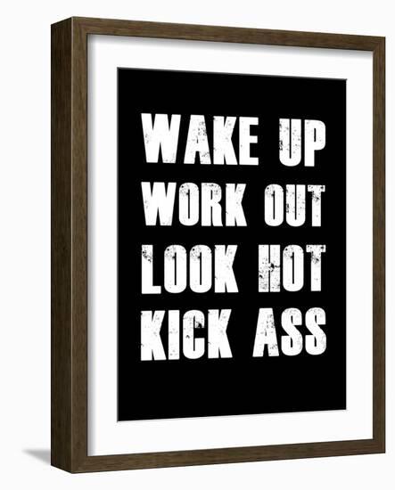 Wake Up Work Out-null-Framed Art Print