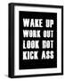 Wake Up Work Out-null-Framed Art Print