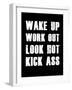 Wake Up Work Out-null-Framed Art Print