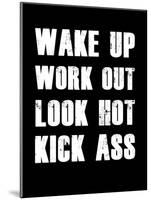 Wake Up Work Out-null-Mounted Art Print