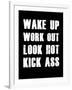 Wake Up Work Out-null-Framed Art Print