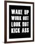 Wake Up Work Out-null-Framed Art Print