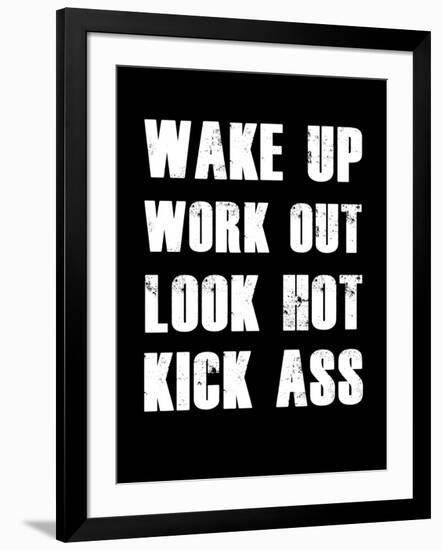 Wake Up Work Out-null-Framed Art Print