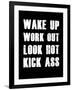 Wake Up Work Out-null-Framed Art Print