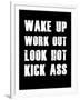 Wake Up Work Out-null-Framed Art Print