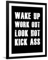 Wake Up Work Out-null-Framed Art Print