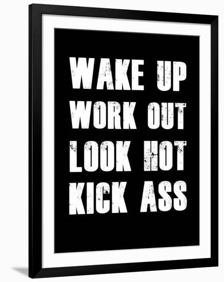 Wake Up Work Out-null-Framed Art Print