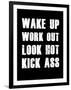 Wake Up Work Out-null-Framed Art Print