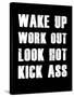 Wake Up Work Out-null-Stretched Canvas