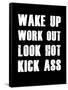 Wake Up Work Out-null-Framed Stretched Canvas