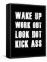 Wake Up Work Out-null-Framed Stretched Canvas