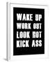 Wake Up Work Out-null-Framed Art Print