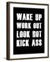 Wake Up Work Out-null-Framed Art Print