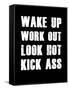 Wake Up Work Out-null-Framed Stretched Canvas