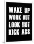 Wake Up Work Out-null-Framed Art Print