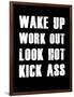 Wake Up Work Out-null-Framed Art Print