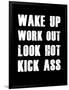 Wake Up Work Out-null-Framed Art Print