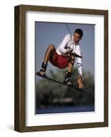 Wakeboarder in Action-null-Framed Photographic Print