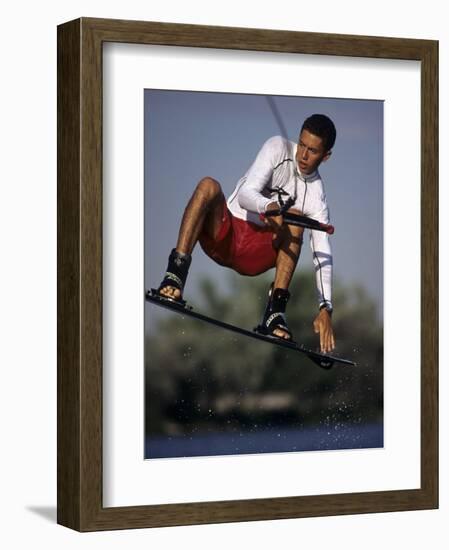 Wakeboarder in Action-null-Framed Photographic Print