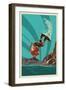 Wakeboarder-Lantern Press-Framed Art Print