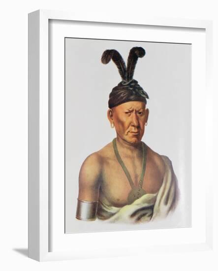 Wakechai or 'Crouching Eagle', a Sauk Chief-Charles Bird King-Framed Giclee Print